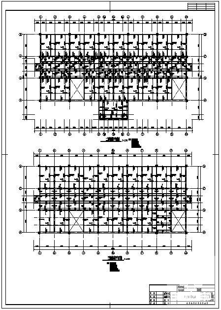 3层度假村框架结构办公楼结构设计CAD施工图纸(平面布置图) - 4