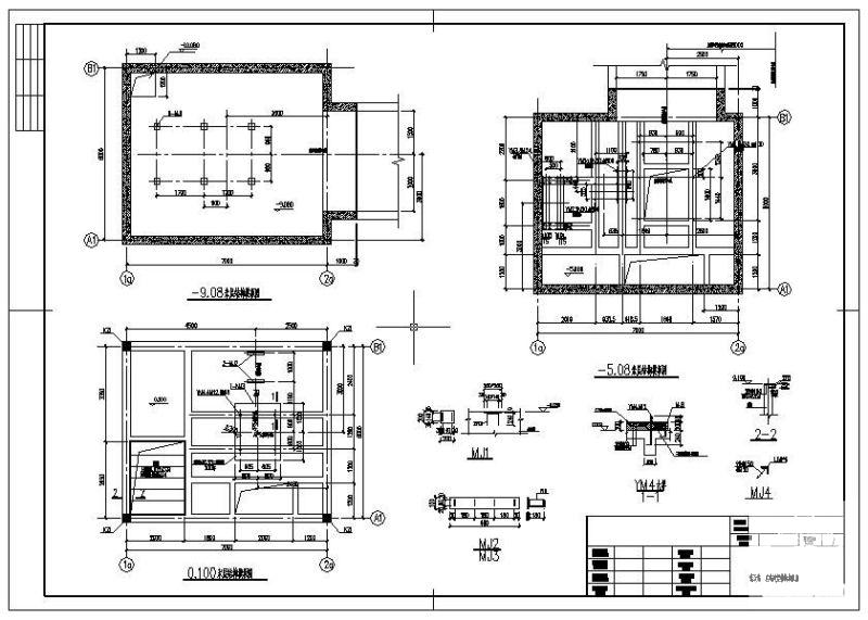 带地下结构转运站结构设计CAD施工图纸 - 3