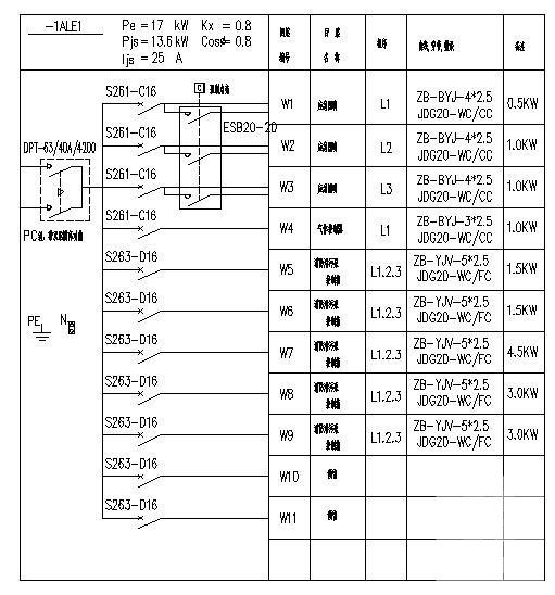 17层钢筋混凝土结构商住楼电气CAD施工图纸（二级负荷，第二类防雷） - 4