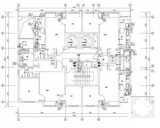 大型综合27层小区给排水CAD施工图纸（10栋楼、地下室） - 4