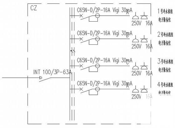 轨道交通工程电气CAD施工图纸（一级负荷，70页图纸）(变频控制原理图) - 4