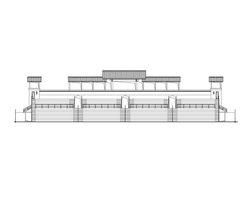 A区看台立面图