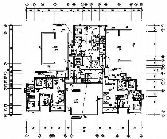 34层小区住宅楼电气CAD施工图纸 - 2