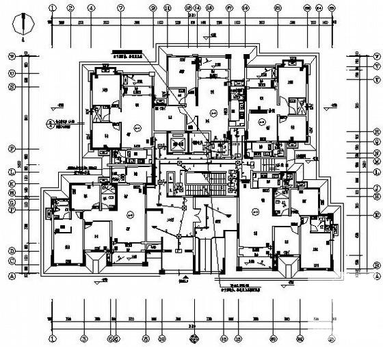 34层小区住宅楼电气CAD施工图纸 - 3