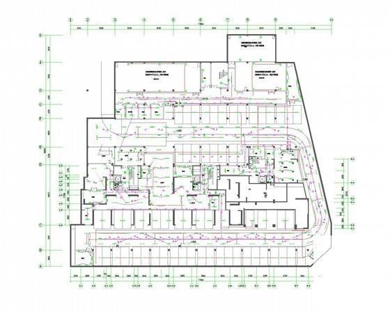 一类高层商住楼强弱电CAD施工图纸（裙房4层、塔楼28层）(火灾自动报警) - 1