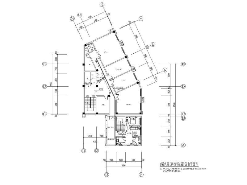 相国寺消防站电气CAD施工图纸含总图纸（高22.9米）(联动控制系统) - 2