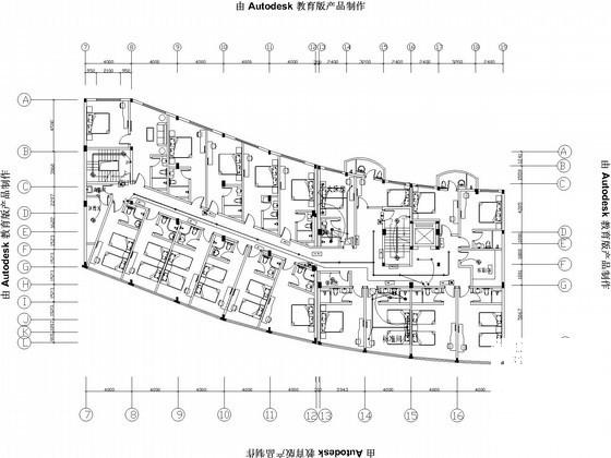 7层快捷酒店装修工程电气CAD施工图纸（给排水） - 1