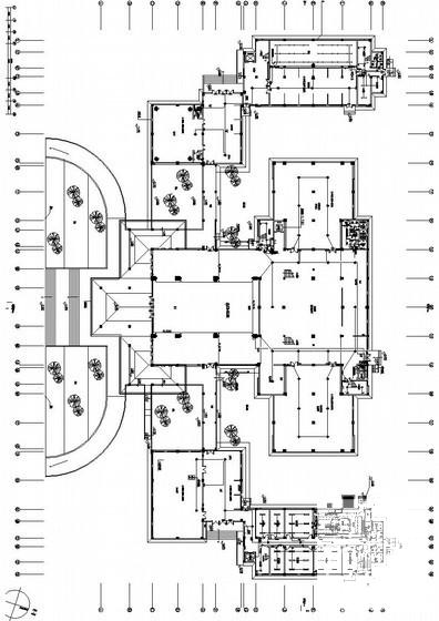 最新书法院文学艺术社电气CAD施工图纸（甲级院设计）(建筑面积) - 1