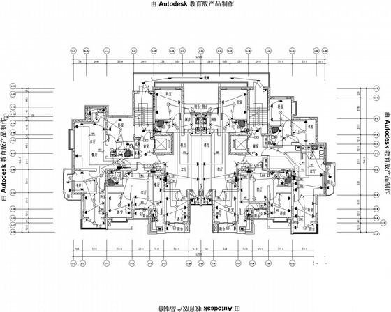 14层商业住宅楼电气CAD施工图纸(计算机网络系统) - 1