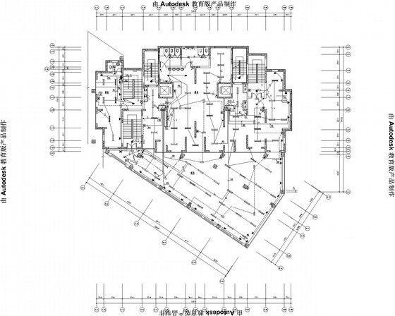 14层商业住宅楼电气CAD施工图纸(计算机网络系统) - 5