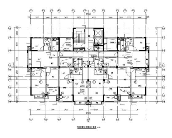 17层住宅楼小区给排水CAD施工图纸 - 2