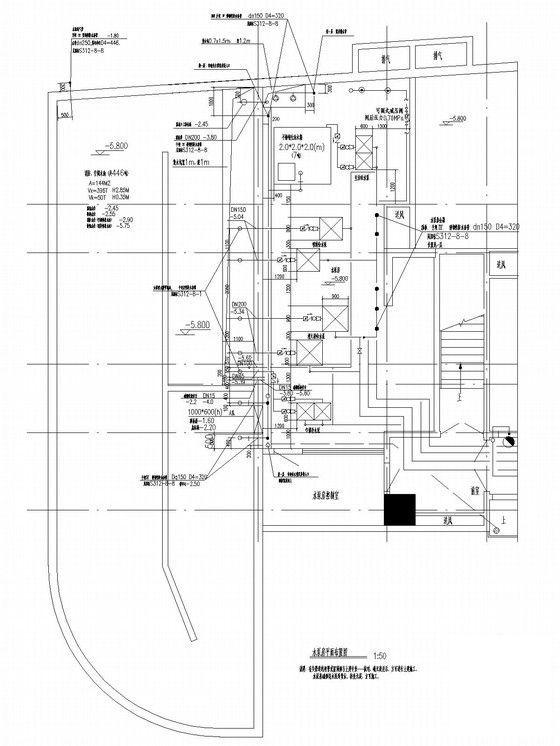 19层通信大楼给排水CAD施工图纸(泵房管道系统图) - 4