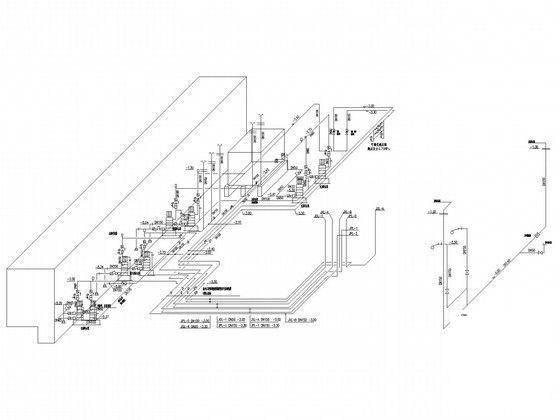 19层通信大楼给排水CAD施工图纸(泵房管道系统图) - 5