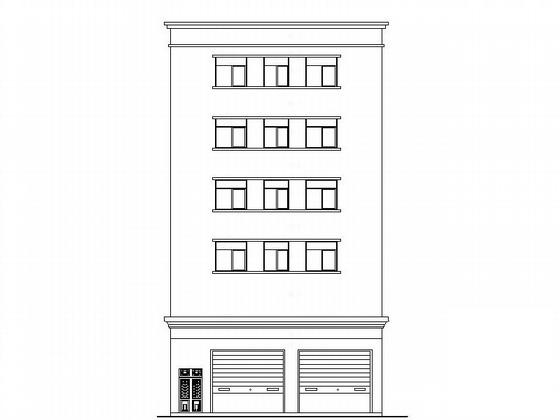 6层商住楼建筑CAD施工图纸（立面图纸） - 2