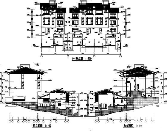 海岸项目叠院拼接型5层别墅建筑施工CAD图纸（D1、D5、D6、D7型）(钢筋混凝土结构) - 4