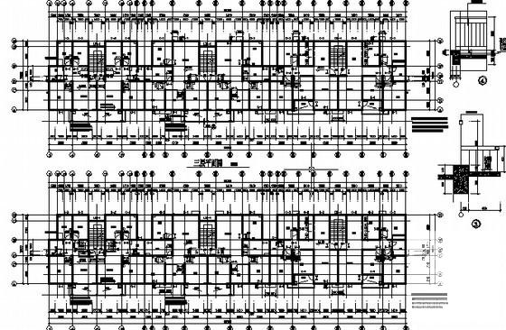 中式风格4层阳光排屋建筑施工CAD图纸(8号楼)(小区效果图) - 2