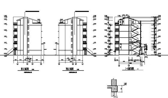 中式风格4层阳光排屋建筑施工CAD图纸(8号楼)(小区效果图) - 4