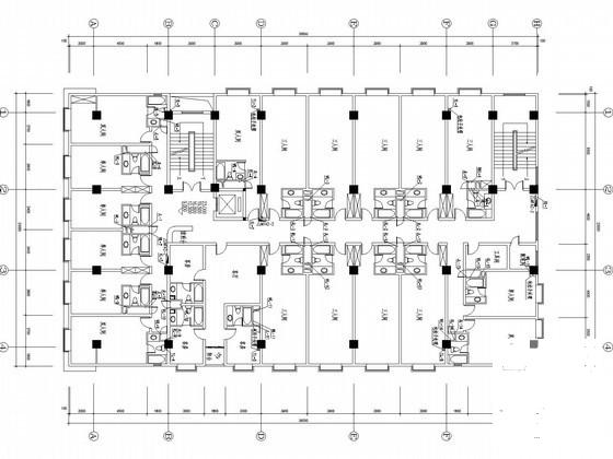 7层洗脚城及招待所给排水CAD施工图纸（太阳能热水） - 3