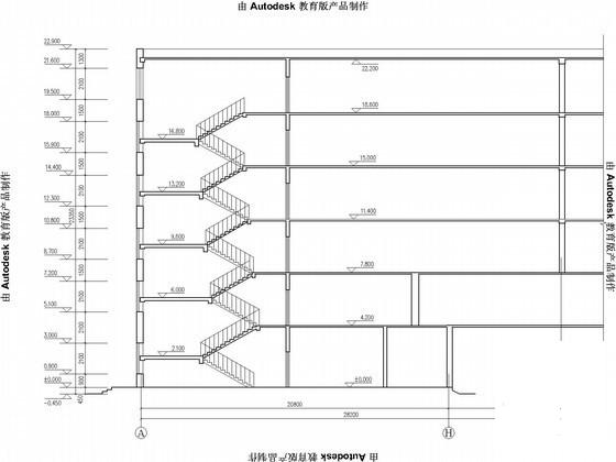 办公楼电气CAD施工图纸（建筑及给排水） - 4