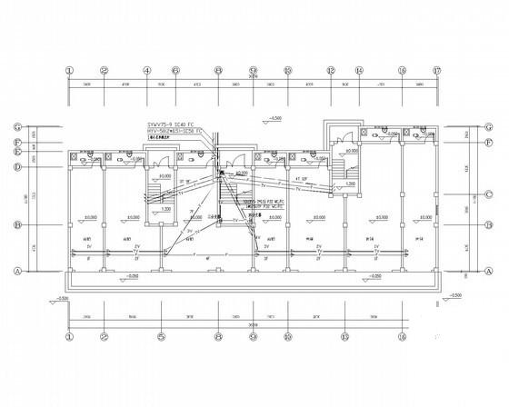 5层多层商住楼电气CAD施工图纸 - 1