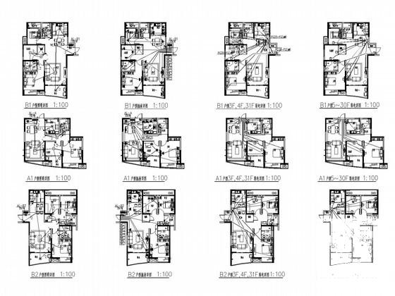 31层商住楼电气设计CAD施工图纸（两栋） - 2