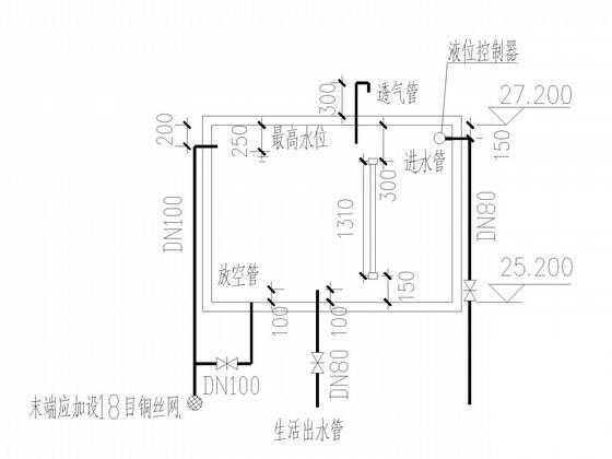 7层环保办公楼给排水CAD施工图纸 - 3