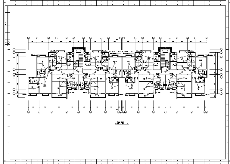 6层单身公寓强弱电电气CAD施工图纸（三级负荷））(照明配电系统) - 4