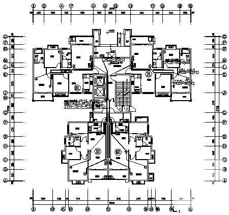 单元式高层住宅楼电气设计CAD施工图纸(火灾自动报警) - 2