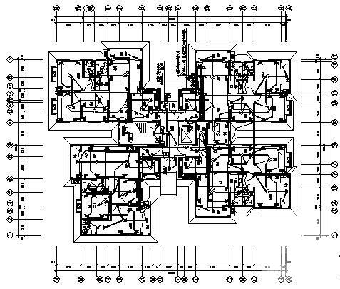 12层小区住宅楼电气设计CAD施工图纸 - 1