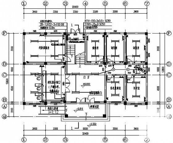 3层小型办公楼电气设计CAD施工图纸 - 2