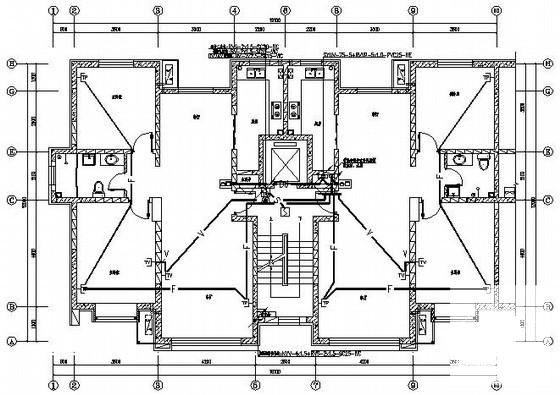 11层四单元小区住宅楼电气设计CAD施工图纸 - 4
