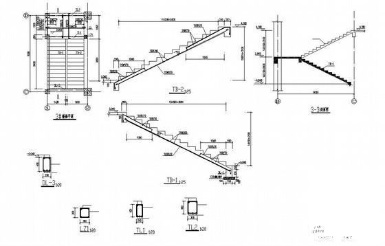 5层框架办公楼结构CAD施工图纸 - 4