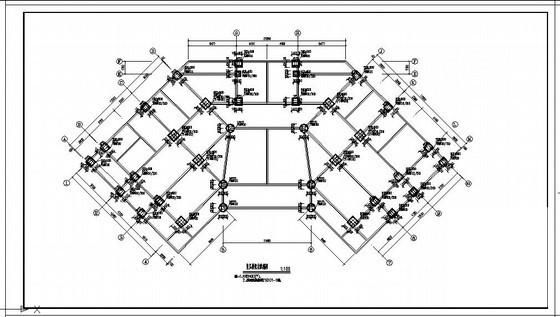 两层框架综合办公楼结构CAD施工图纸(平面布置图) - 3