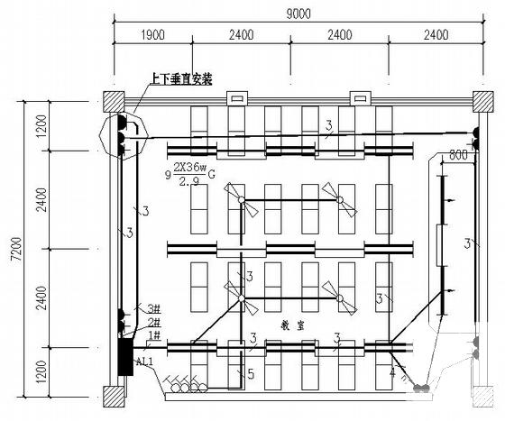 框架结构独立基础学校5层教学楼电气CAD施工图纸(综合布线系统) - 1