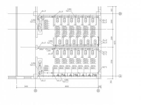 3层室内滑雪场建筑采暖系统设计CAD施工图纸（给排水设计） - 4