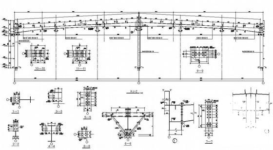 36m单层钢结构厂房建筑结构设计图纸(平面布置图) - 3