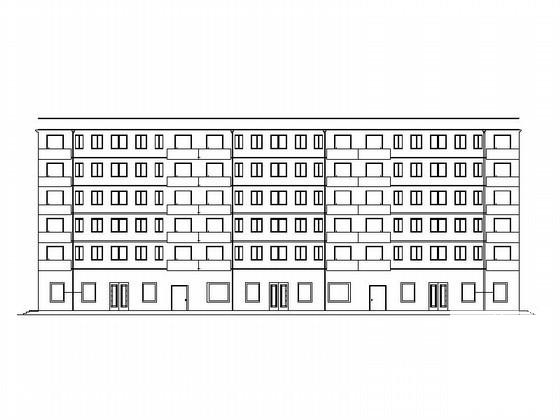 6层商住楼建筑施工CAD图纸 - 1