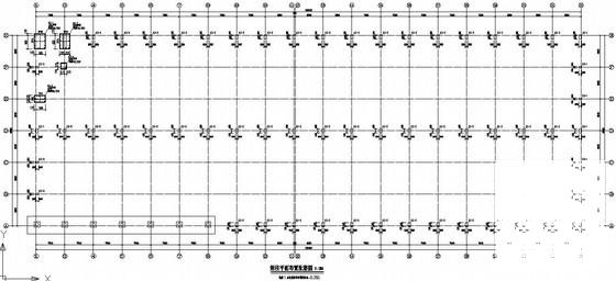 48米跨门式刚架厂房结构设计图纸(平面布置图) - 1