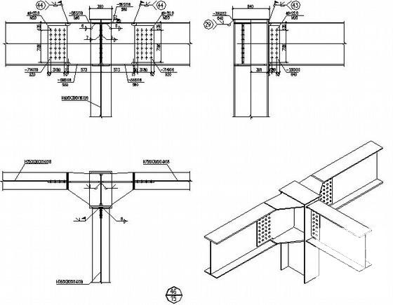 二手车交易市场钢框架厂房结构设计图纸(室外钢楼梯) - 4