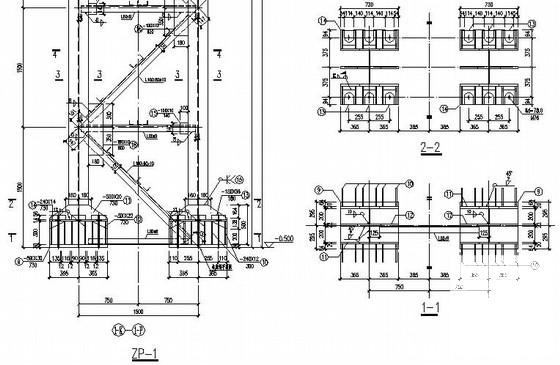 189X108多跨重型格构式厂房结构图纸 - 4