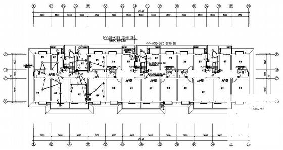 6层住宅楼小区电气设计CAD施工图纸 - 3