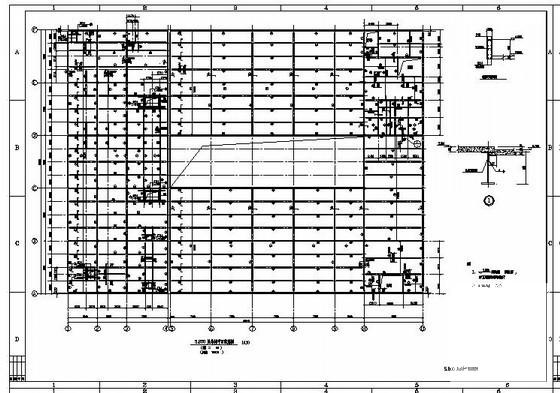 两层钢框架厂房结构设计方案CAD图纸 - 2
