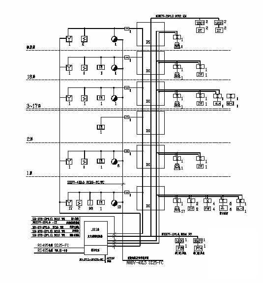 18层住宅楼电气CAD施工图纸 - 3