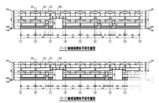 单层24米跨钢结构厂房结构设计图纸(系统布置图) - 4