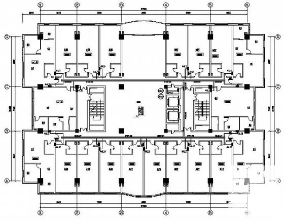 20层住宅楼电气CAD施工图纸(火灾自动报警系统) - 2