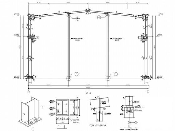 带32吨和20吨行车钢结构厂房结构图纸 - 5