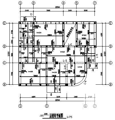 2层条形基础砖混别墅结构设计CAD施工图纸（8度抗震） - 2