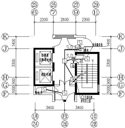 18层住宅楼电气CAD施工图纸(火灾自动报警) - 3