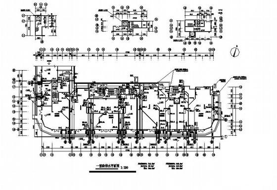 11层小高层住宅楼给排水CAD图纸 - 1