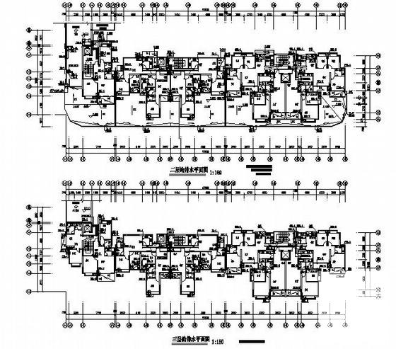 11层小高层住宅楼给排水CAD图纸 - 2